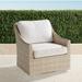 Ashby Swivel Lounge Chair with Cushions in Shell Finish - Colome Tile Indigo - Frontgate