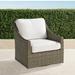 Ashby Swivel Lounge Chair with Cushions in Putty Finish - Resort Stripe Dove, Standard - Frontgate