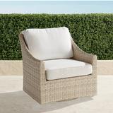 Ashby Swivel Lounge Chair with Cushions in Shell Finish - Rain Glacier - Frontgate