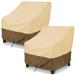 DONGPAI 2Pack Patio Chair Covers Lounge Deep Seat Cover 32 x 28 x 38 Heavy Duty Waterproof Outdoor Lawn Patio Furniture Covers Beige