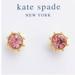 Kate Spade Jewelry | Kate Spade New York Flying Colors Pink Cubic Zirconia Stud Earrings | Color: Gold/Pink | Size: Os