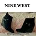 Nine West Shoes | Nine West Black Suede Leather Wedge Ankle Boots Booties Size 11m | Color: Black | Size: 11