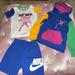 Nike Matching Sets | Nike Short Set With Matching T-Shirt. Size 4 Xs. Boys, But Could Be Unisex. | Color: Blue/Green | Size: 4b