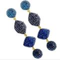 J. Crew Jewelry | J.Crew Blue Rhinestone Pave Resin Statement Crystal Drop Earrings | Color: Blue | Size: Os