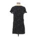 Zara Basic Casual Dress - Shift Crew Neck Short sleeves: Black Dresses - Women's Size X-Small