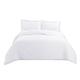 Decorative Bedspread Throw - Warm Quilted Embossed Quilt Coverlets Bedspread Comforter Set for Sofa Bed (White, King)