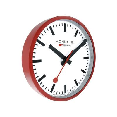 Mondaine Offical Swiss Railway Wall Clock Red 25cm...