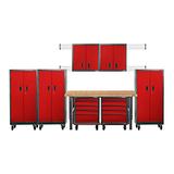 Gladiator GarageWorks Premier 13-Piece Red Garage Cabinet System