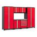 NewAge Products PRO 3.0 Series Red 7-Piece Cabinet Set with Stainless Steel Top
