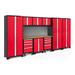 NewAge Products BOLD 3.0 Series Red 10-Piece Cabinet Set with Bamboo Top and Backsplash