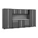 NewAge Products PRO 3.0 Series Grey 9-Piece Cabinet Set with Stainless Steel Top and Slatwall