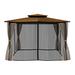 Paragon Outdoor 10 x 12 ft. Soft Top Gazebo with Mosquito Netting and Privacy Panels (Cocoa Canopy)