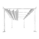 Paragon Outdoor 11 x 11 ft. Soft Top Aluminum Pergola (White Frame / Silver Canopy)