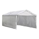 ShelterLogic 10x20 Compact Canopy with Enclosure Kit and 2" 8-Leg Frame (White Cover)