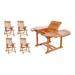 All Things Cedar 5-Piece Oval Extension Table Folding Arm-Chair Set