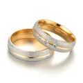 Bagues de mariage en or rose pour hommes et femmes bijoux de fiançailles pour couples cadeau