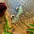 2022 Luna Moth Earrings Tahitian Pearl Crescent Moon Hippie Jewelry Bohemian Earrings Fashion