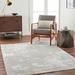 Hazan 5'3" Round Modern Light Gray/Multi Brown/Cloud Gray/Smoke/Dark Gray Area Rug - Hauteloom