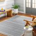 Geoff 7'10" Square Natural Gray/Ink/Dark Gray/Eggplant/Multi Brown Outdoor Area Rug - Hauteloom