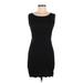Brandy Melville Casual Dress - Bodycon Scoop Neck Sleeveless: Black Print Dresses
