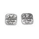 50 Cute Message Charms - Square Tag Pendant - Silver Tone - 19mm x18mm - J730505*5