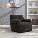 Soft Tufted Foam Bean Bag Chair With Teddy Fabric Bean For Living Room