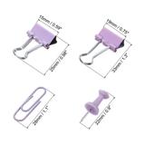 72in1 Set Paper Clips Binder Clips Set, Office Clips for Office, Gold Tone