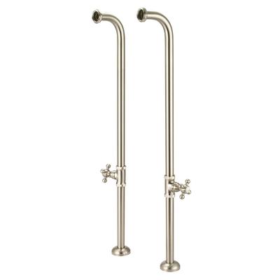 Randolph Morris Single Offset Freestanding Tub Supply Lines - Brushed Nickel RMH399-BN