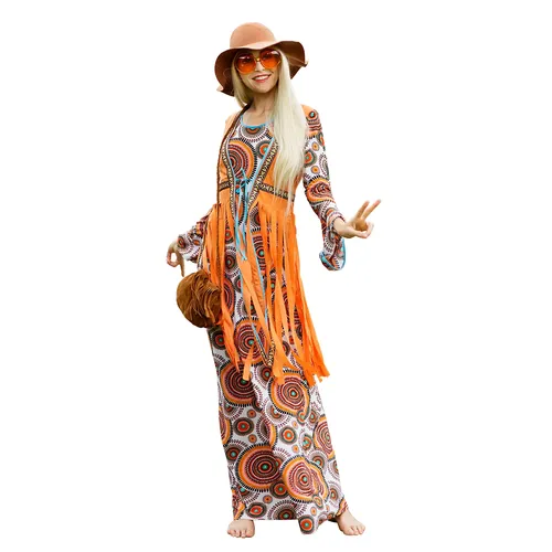 Hippie-Kostüm Vintage für Damen
