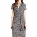 Anthropologie Dresses | Anthropologie Maeve Cinched Surplus Dress Heathered Gray Xs | Color: Black/Gray | Size: Xs