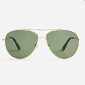 J. Crew Accessories | J. Crew Nwt Bondi Wire-Frame Aviator Sunglasses - Gold Black | Color: Black/Gold | Size: Os