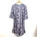 Lularoe Dresses | Lularoe Women’s Size S Purple Floral Swing Dress Bell Sleeve Ruffle Hem Maurine | Color: Purple/Red | Size: S