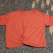 American Eagle Outfitters Tops | American Eagle Outfitters Crop Tshirt | Color: Orange | Size: Xs