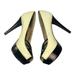 Michael Kors Shoes | 90s Vintage Michael Kors Peep Toe 4 1/2 Inch Stilleto Platform Size 7.5 | Color: Black/Cream | Size: 7.5