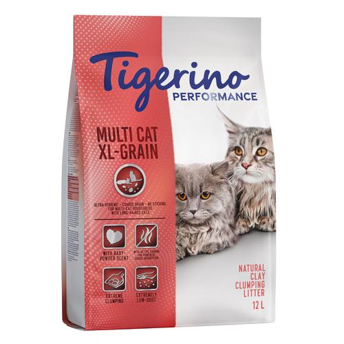 12l Tigerino Performance Multi Cat XL-Grain Katzenstreu – Babypuderduft