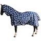 Horse 0g Combo Turnout Rug - Lightweight Sheep Printed Full Neck Protection Waterproof Sheet - 600 Denier Outdoor Breathable Blanket For Fields Yards Stable (5'9, Blue 0g)