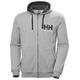 Helly Hansen Mens HH Logo Full Zip Hoodie, 3XL, Grey Melange