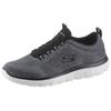 Slip-On Sneaker SKECHERS "SUMMITS", Herren, Gr. 40, schwarz-weiß (schwarz, weiß), Textil, sportlich, Schuhe, Freizeitschuh, Slipper, Komfortschuh mit Gummizug zum Schlupfen