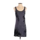 MNG Casual Dress - Shift: Gray Graphic Dresses - Women's Size Small