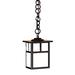 Arroyo Craftsman Mission 8 Inch Tall 1 Light Outdoor Hanging Lantern - MH-5T-GW-BZ