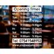 Bespoke Opening Times Sign Custom Personalised Business Hours Window Wall Vinyl Decal Sticker Sign With Contact Section