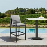 Grand Modern Outdoor Wicker and Aluminum Counter Stool