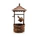 Patio Wooden Water Fountain with Electric Pump-Brown - 22.5" x 22.5" x 48.5" (L x W x H)