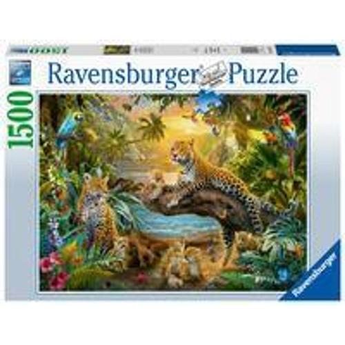 Ravensburger Puzzle 17435 Leopardenfamilie im Dschungel - 1500 Teile Puzzle für Erwachsene und Kinder ab 14 Jahren