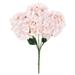 Set of 2 Deluxe Blush Pink Artificial Hydrangea Flower Stem Bush Bouquet 19in - 19" L x 11" W x 11" DP - 19" L x 11" W x 11" DP