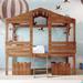 Loft Bed Twin Size, Wood Twin House Bed with 2 Drawers, Twin Low Loft Bed Frame