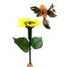 Solar Powered Dancing Fluttering Butterflies Garden Plants Flowers Stake For Decorative Accessories Orange Sun Flower Hummingbird