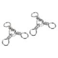 3 Way Swivel 41lb Stainless Steel Cross Line Terminal Tackle Silver 50 Pack