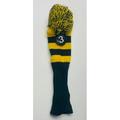 Quality Sports Pom Pom Knit Golf Fairway Head Cover (Black/Yellow)