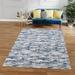 Woven Area Rug Modern Abstract Area Rug Nautical Navy Blue Woven Area Rug Indoor Area Rug with Rubber Antislip Backing 59.00 Lx32.00 Wx0.20 H Machine Washable & Foldable Navy Blue